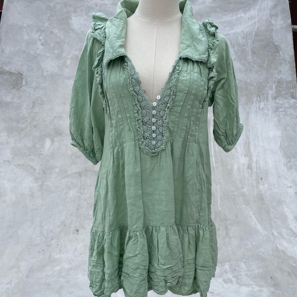 Free People Dresses & Skirts - Free People Elora Ruffled Mini Dress Size XS